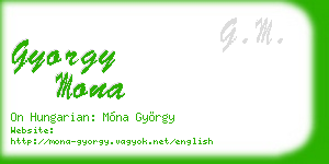gyorgy mona business card